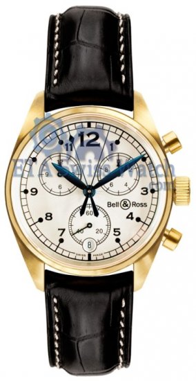 Bell and Ross Vintage 120 Gold White - zum Schließen ins Bild klicken